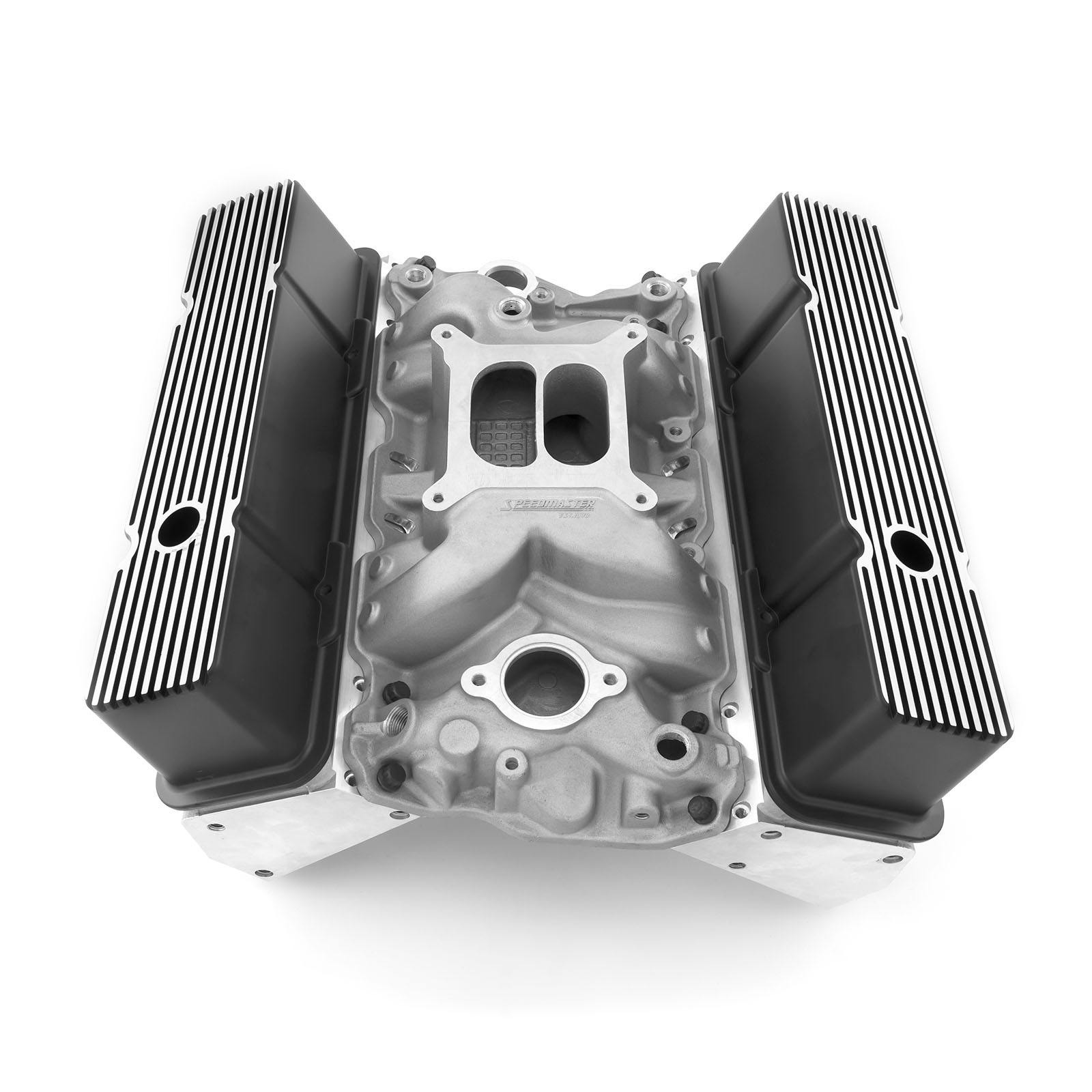 Speedmaster® 1-435-005 Chevy SBC 350 Straight Cylinder Head Top End Engine Combo Kit [Solid/Mechanical Flat Tappet]