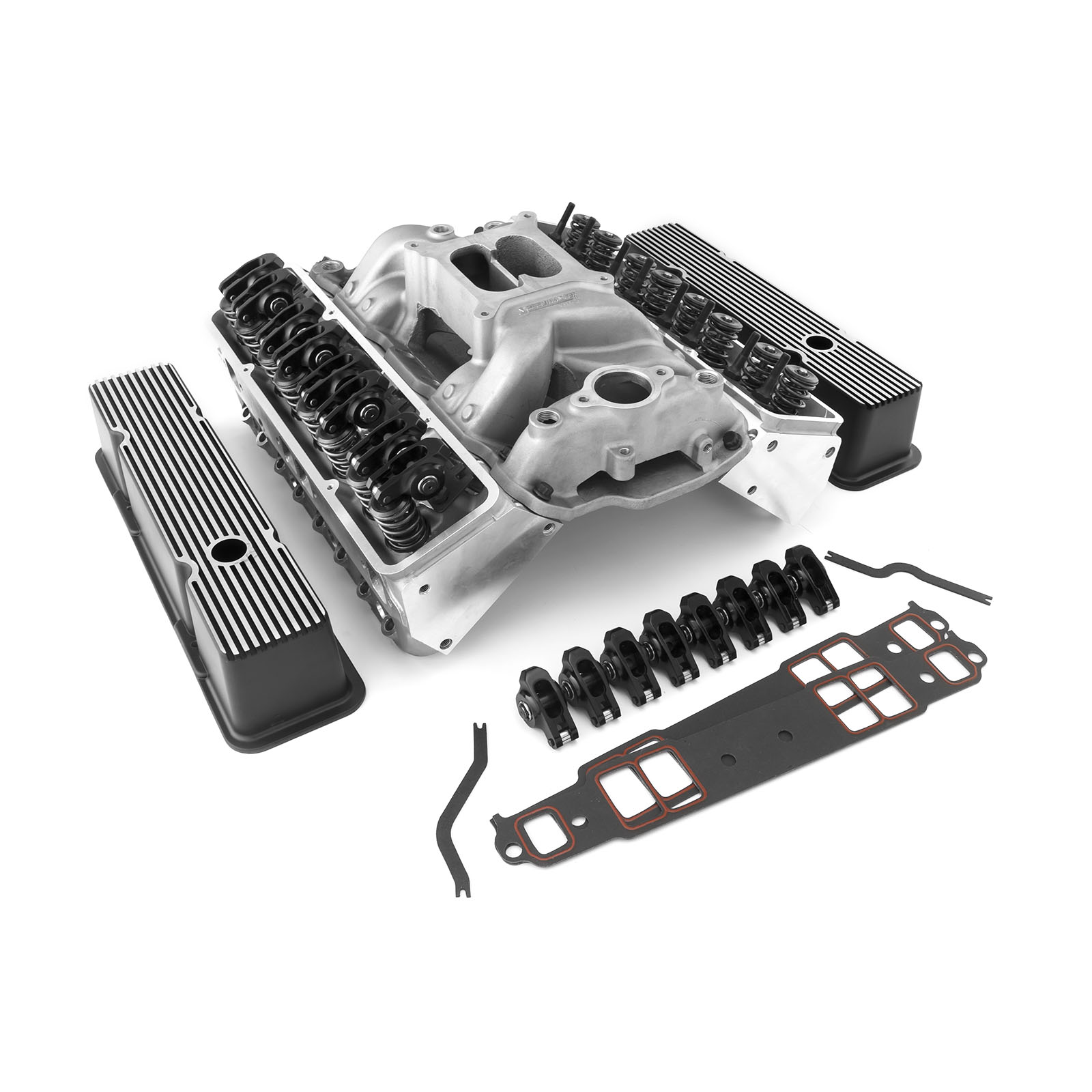 Speedmaster® 1-435-006 Chevy SBC 350 Straight Cylinder Head Top End Engine Combo Kit [Hydraulic Roller Tappet]