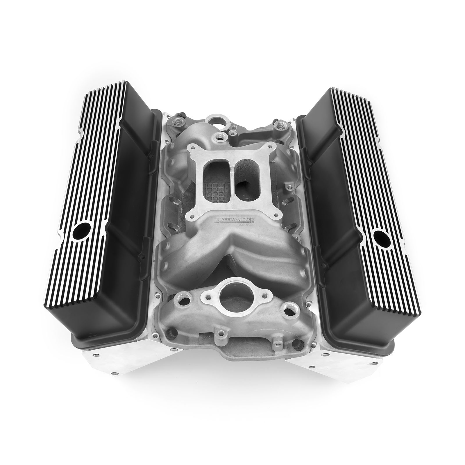 Speedmaster® 1-435-003 Chevy SBC 350 Angle Cylinder Head Top End Engine Combo Kit [Hydraulic Roller Tappet]